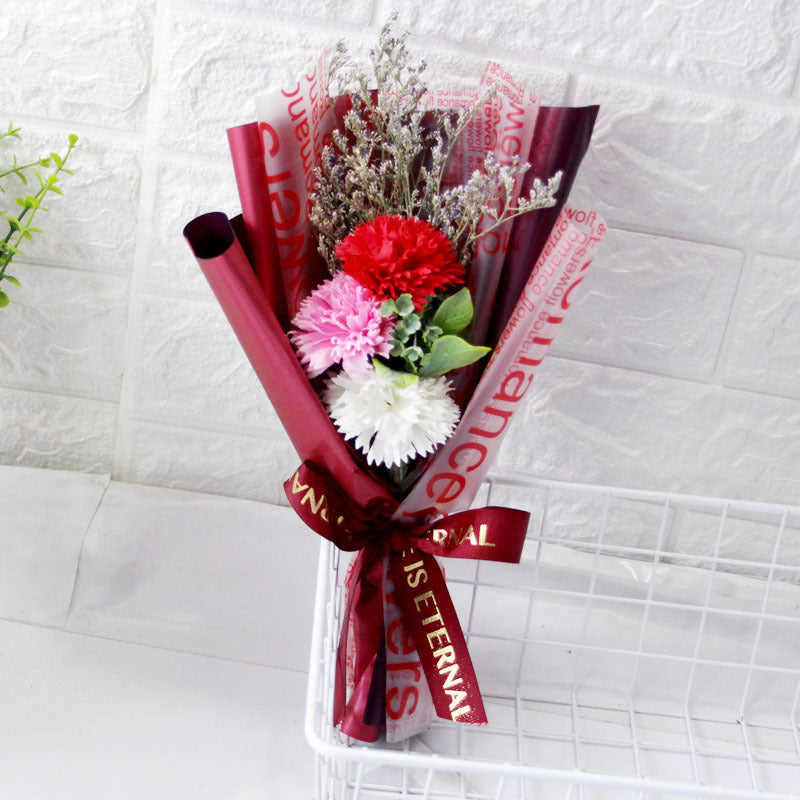 Bouquet de roses œillets, cadeau créatif, cadeau de saint valentin