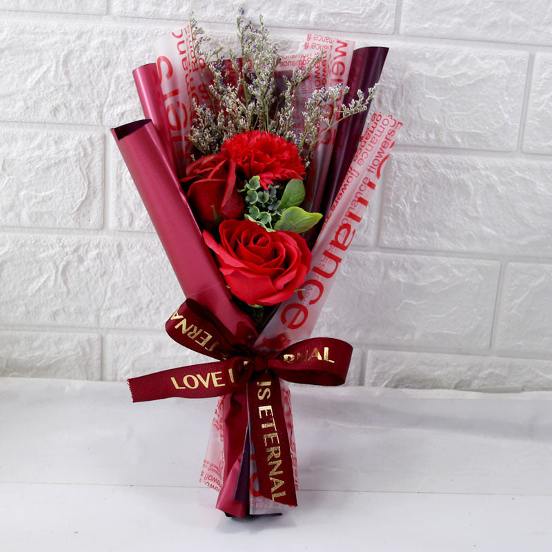 Bouquet de roses œillets, cadeau créatif, cadeau de saint valentin