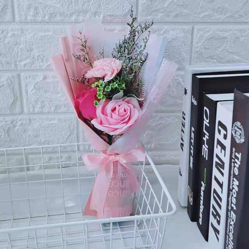 Bouquet de roses œillets, cadeau créatif, cadeau de saint valentin
