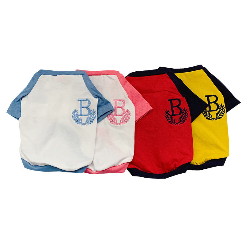 Ropa para perros ropa de manga corta para padres e hijos