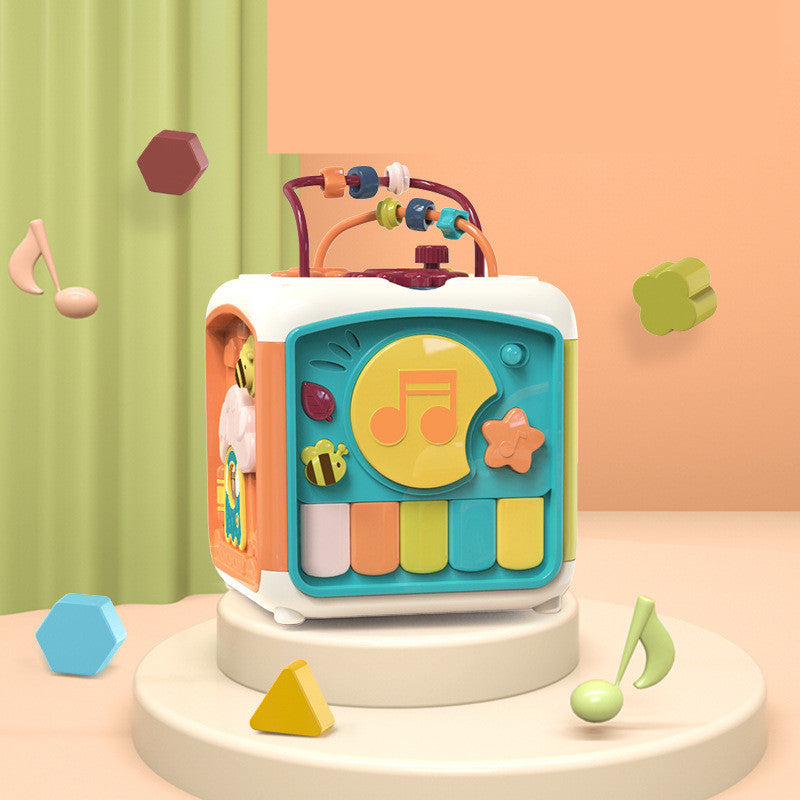 Jouet éducatif en polyèdre de tambour à tapoter pour enfants
