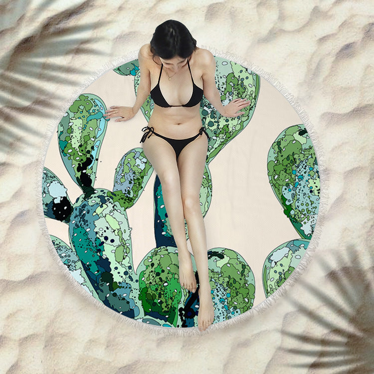 Serviette de plage à franges serviette de bain ronde serviette de plage
