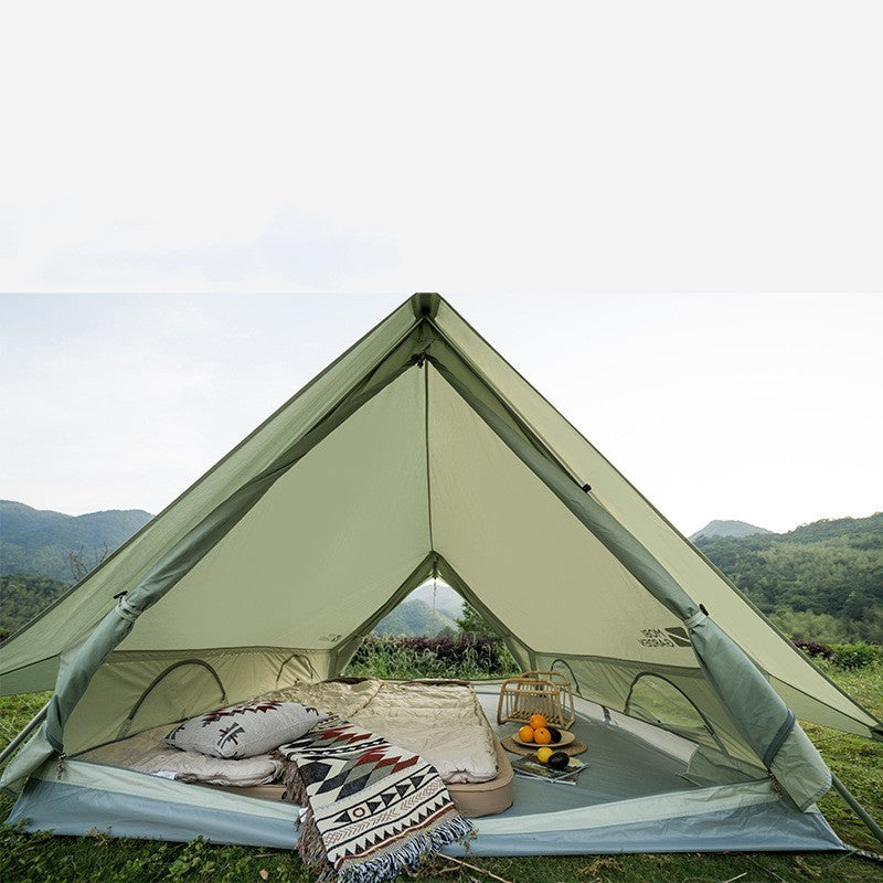 Tente de Camping en coton pour Camping en plein air, lumière familiale exquise, grand espace de luxe