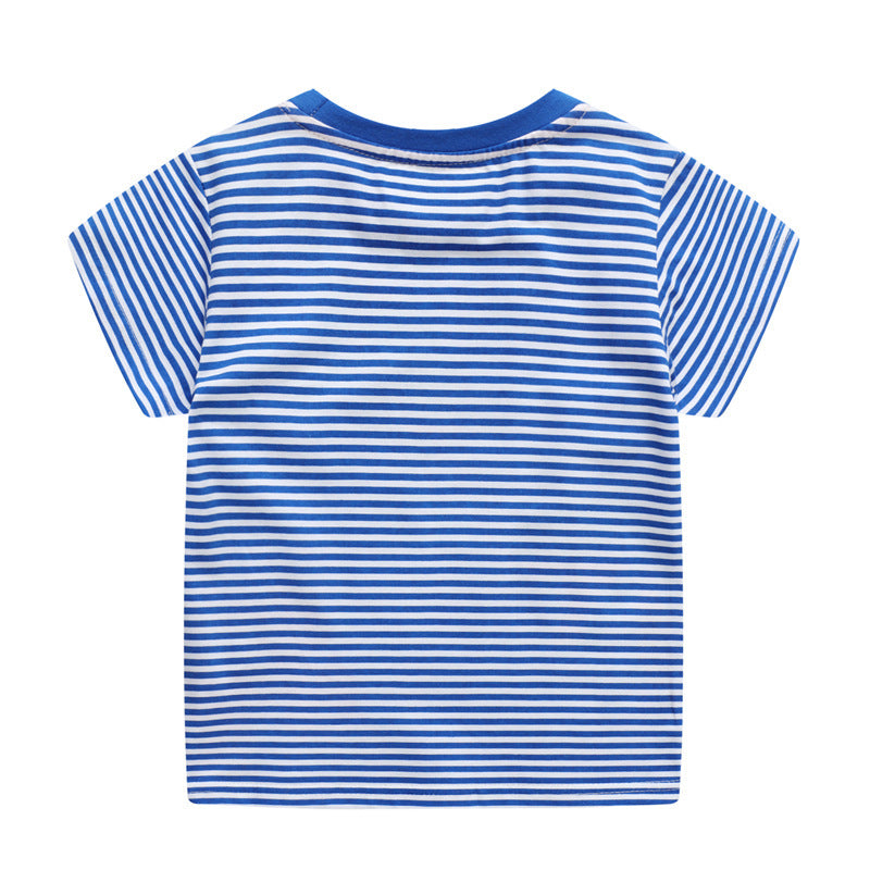 T-shirt dinosaure pour enfants garçons manches courtes dessin animé enfants