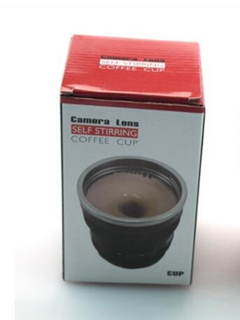 Transhome créatif auto-remuant tasse caméra lentille tasses 300ml batterie Style acier inoxydable lait café tasses pour voyage sportif 