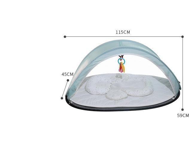 Mosquitera plegable y transpirable en cuna bb.