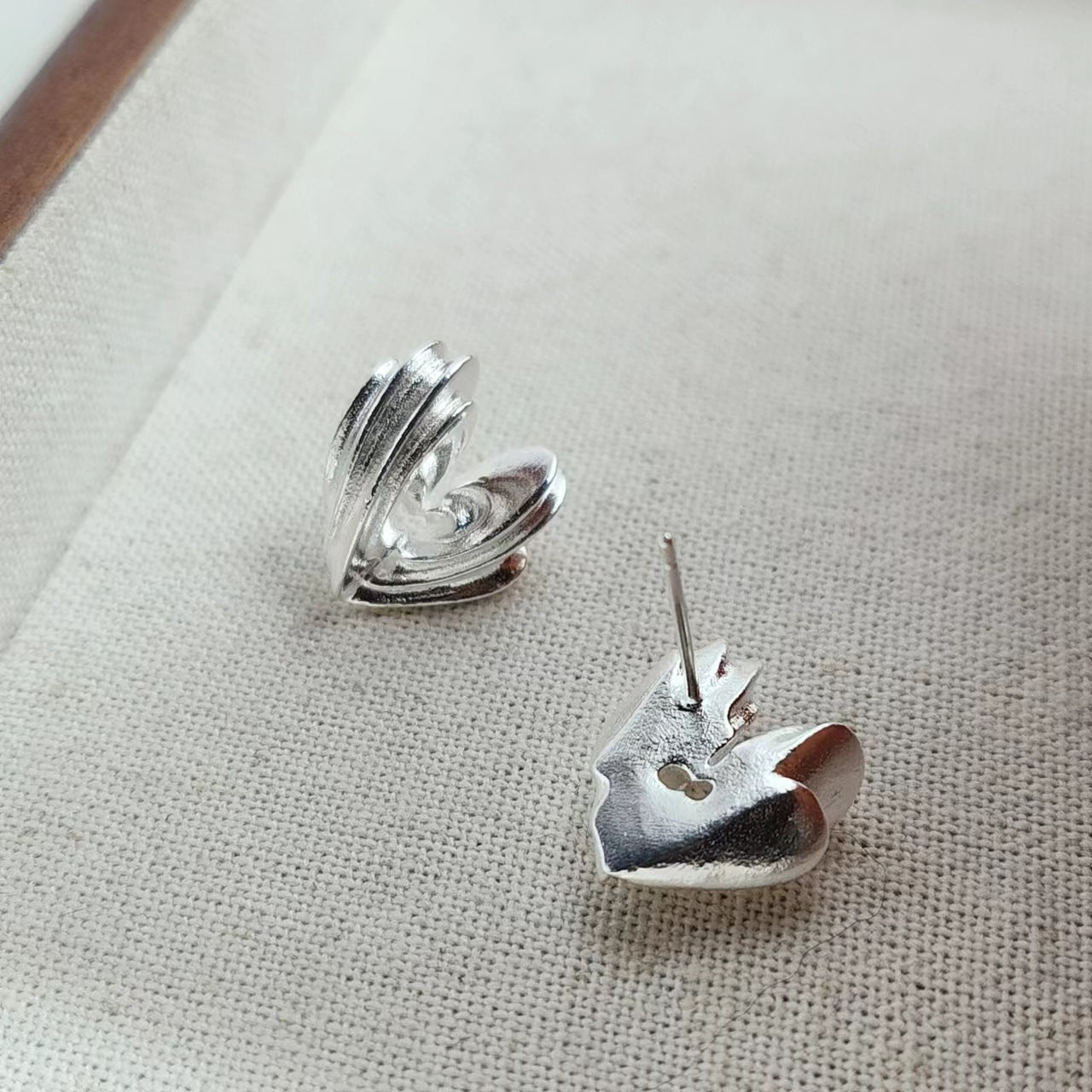 Sterling Silver Needle European And American Irregular Metal Ear Studs