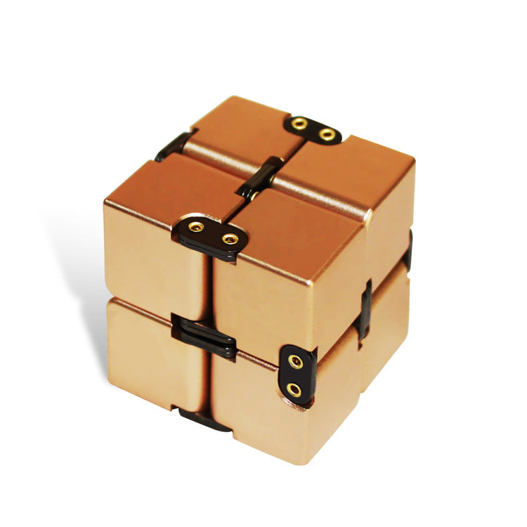 Jouet anti-Stress Cube infini en métal de qualité supérieure, décompresse Portable, jouets relaxants pour enfants et adultes
