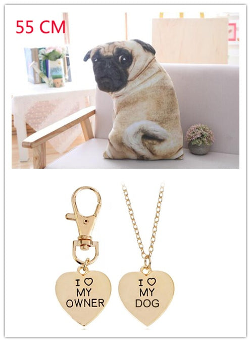 Almohada de peluche de Belldog de simulación 3D, muñeca de la vida Real, divertida almohada para siesta, almohada para sofá suave tumbado boca abajo