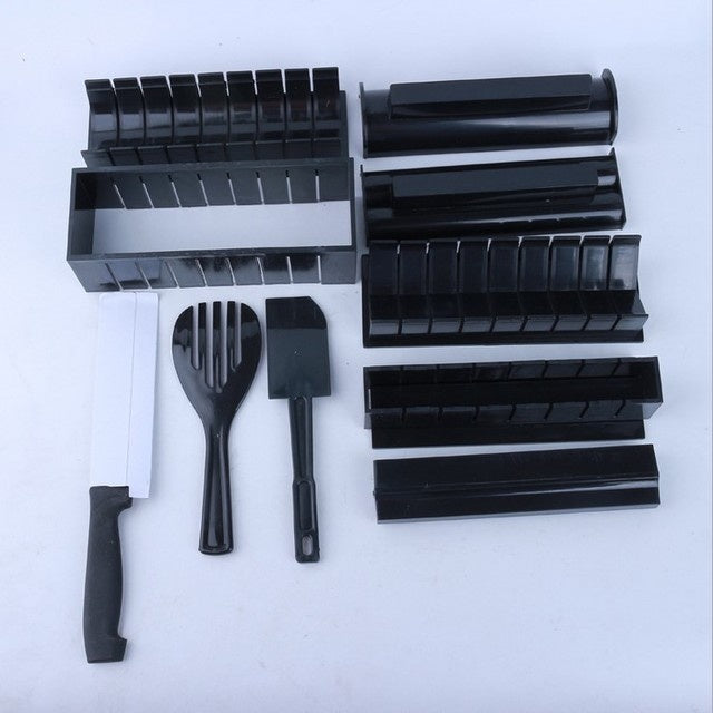 Kit d'outils manuels pour la fabrication de sushis, en plastique de haute qualité, avec 5 moules à rouleaux de sushi