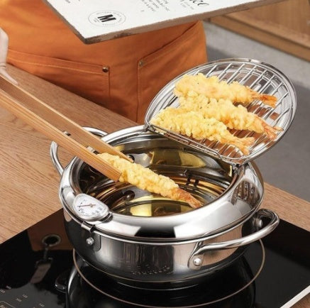 Panier pliant télescopique en acier inoxydable, panier à friture pour frites, outil de cuisine dégraissant