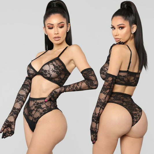Camisón de encaje de lencería sexy