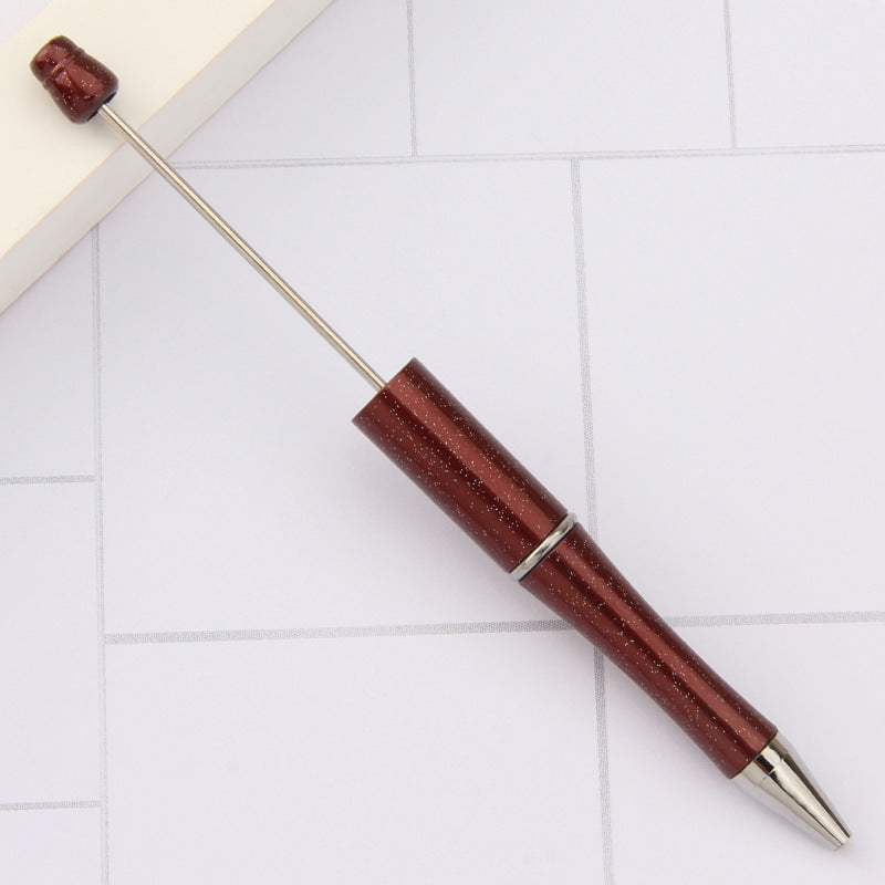 Stylo à bille créatif en plastique avec perles