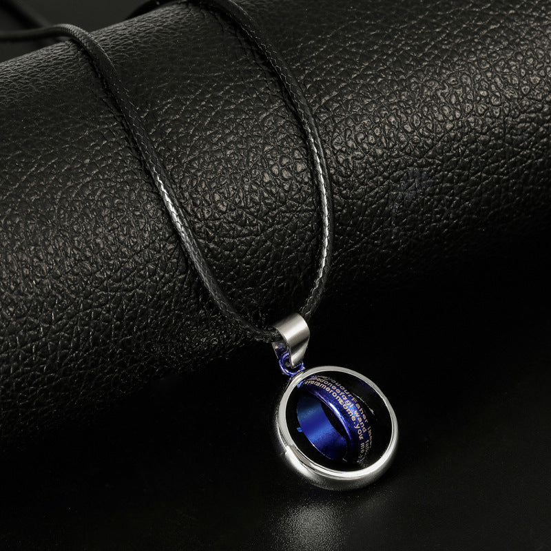 Collar de acero inoxidable punk con personalidad de moda para hombre