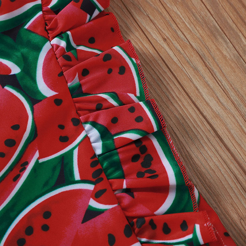 Maillot de bain une pièce à manches imprimées