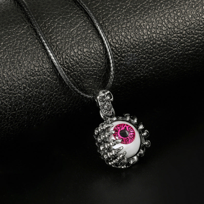 Collar de acero inoxidable punk con personalidad de moda para hombre