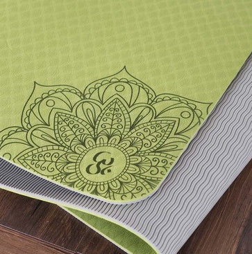 Tapis de yoga antidérapant TPE bicolore, tapis de fitness