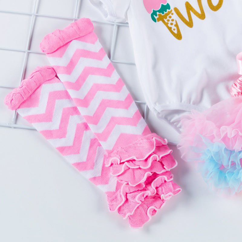 Robe d'anniversaire pour bébé fille, barboteuse alphabet
