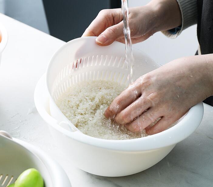 Panier de vidange d'évier à Double vaisselle, panier de fruits de lavage de panoramique de cuisine