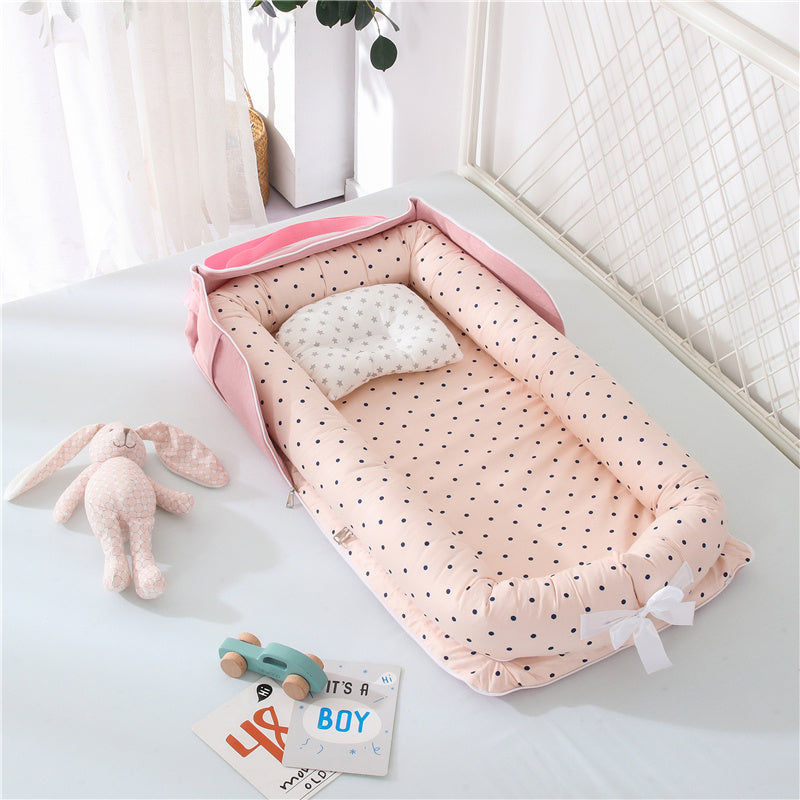 Lit de bébé portable en coton nouveau-né pliable