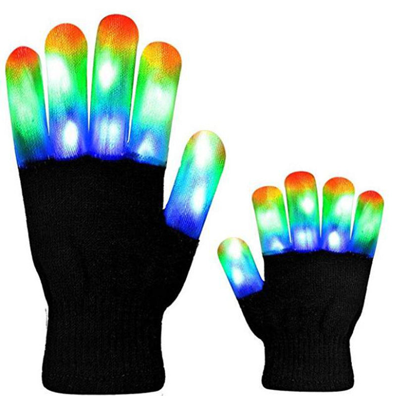 Gants lumineux LED Gants lumineux arc-en-ciel