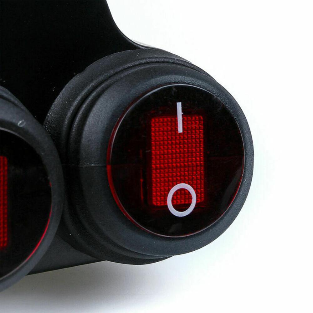 Three-Wire Steering Headlight Double Flasher Horn Switch Universal