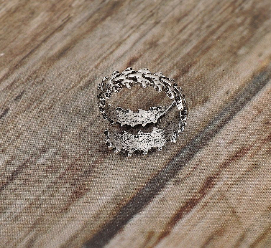 Anillo de aleación retro geométrico con apertura ajustable