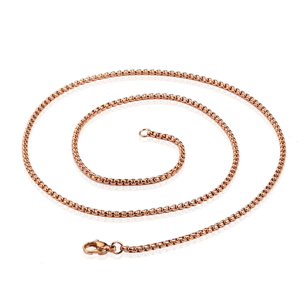 Collier en acier inoxydable simple et polyvalent