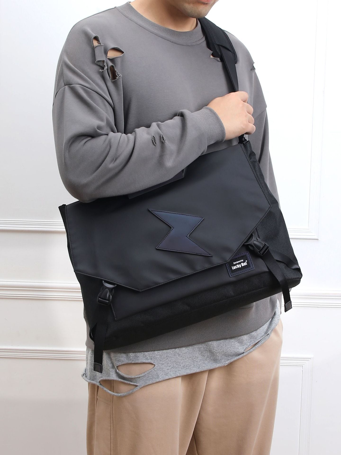 Sacoche pour ordinateur portable, sacoche portable pour ordinateur portable de jeu, sac à bandoulière de grande capacité