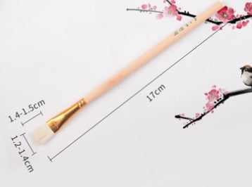 Pluma de pintura, cepillo de lana, cabeza suave, pluma S, proceso de rastreo de cerámica, pintura al óleo de acuarela