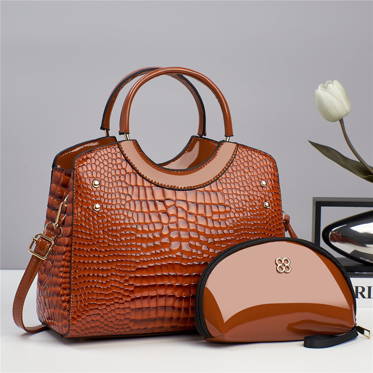 Sac à bandoulière tendance pour enfants et mères, sac à bandoulière texturé pour personnes d'âge moyen