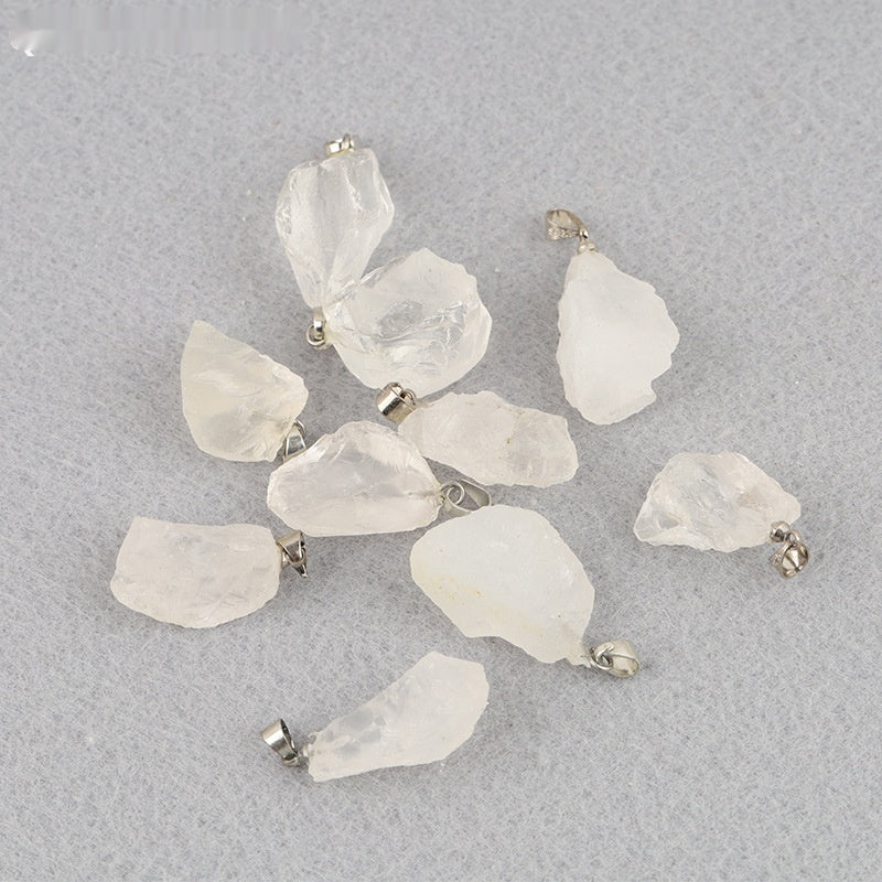 Colgante de piedra de cristal de color natural del arco iris