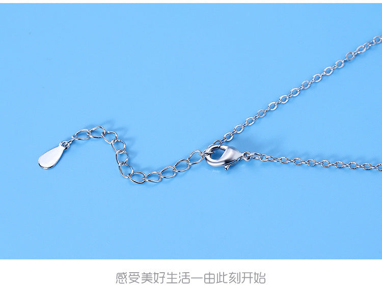 Collier en forme de cœur avec pendentif en Zircon, chaîne de clavicule, bijoux