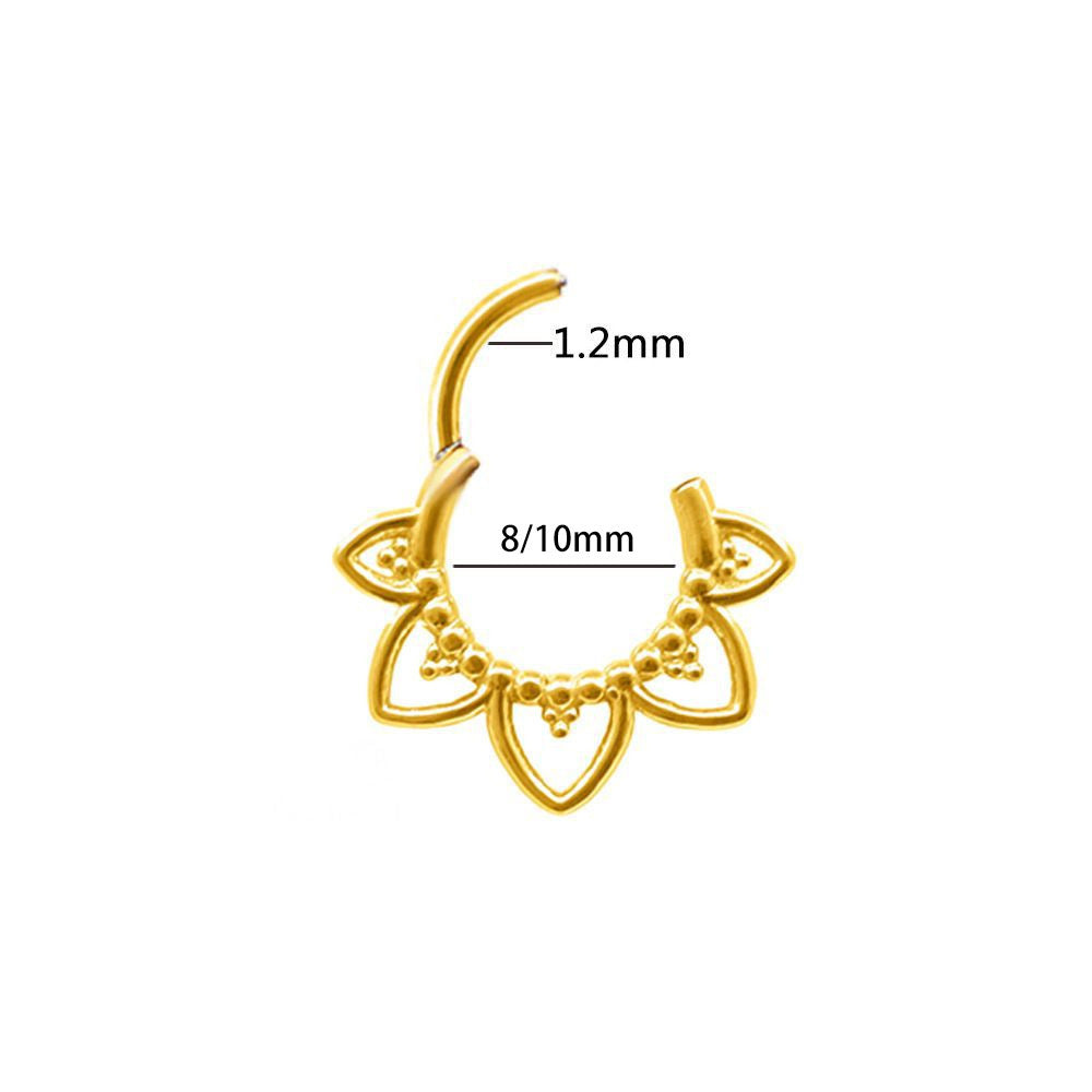 Anneau de nez en forme de fleur en acier inoxydable