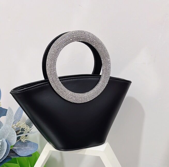 Paquete de cesta portátil con mango redondo de diamante