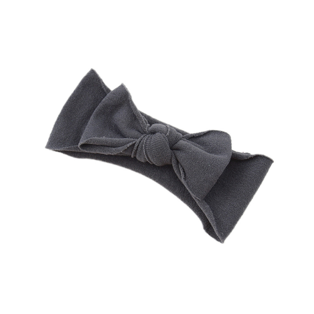 Accessoires pour cheveux de bébé, bandeau noué de couleur unie