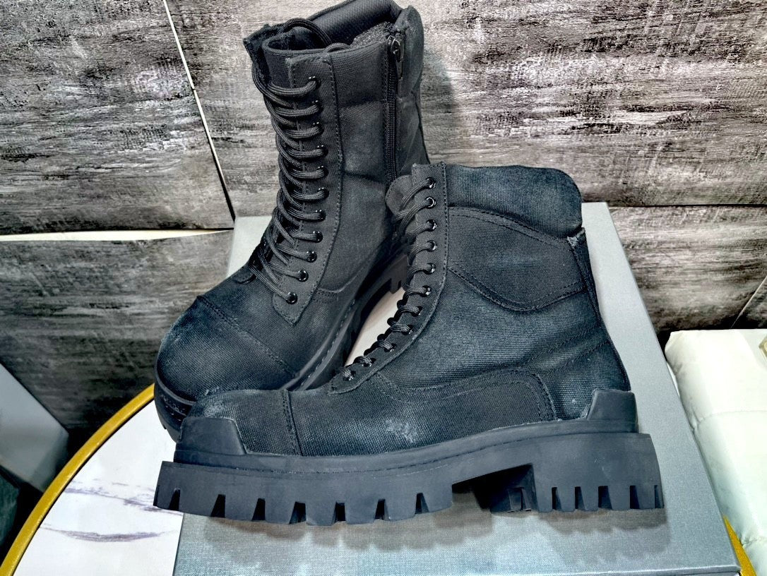 Botas Dr Martens de viscosa a media pantorrilla con cabeza redonda informal a la moda para hombre