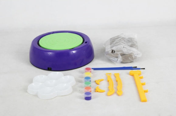 Bginners – Kit de roues de poterie, jouets artisanaux pour enfants, avec peintures et outils, bricolage, Pots en argile, ensemble de roues de poterie, cadeaux pour enfants
