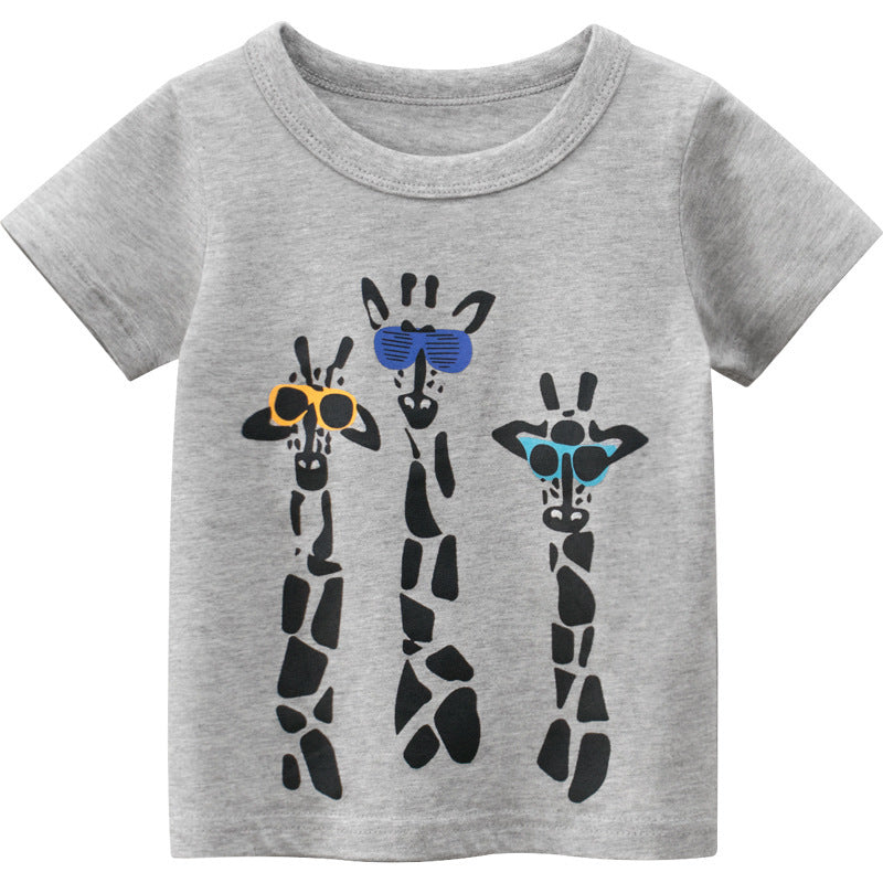 T-Shirt d'été à manches courtes pour enfants, vêtements pour bébés 