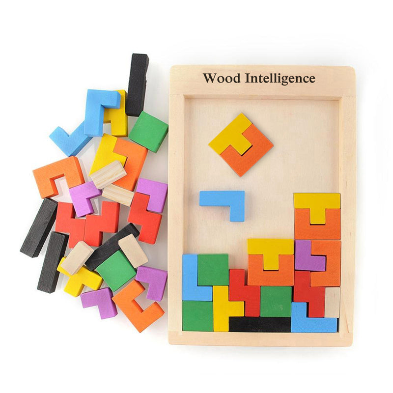Jouet Tangram multicolore en bois