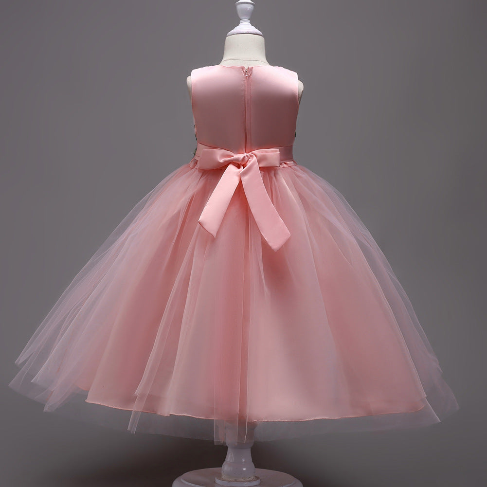 Vestido infantil bordado 4-15 años