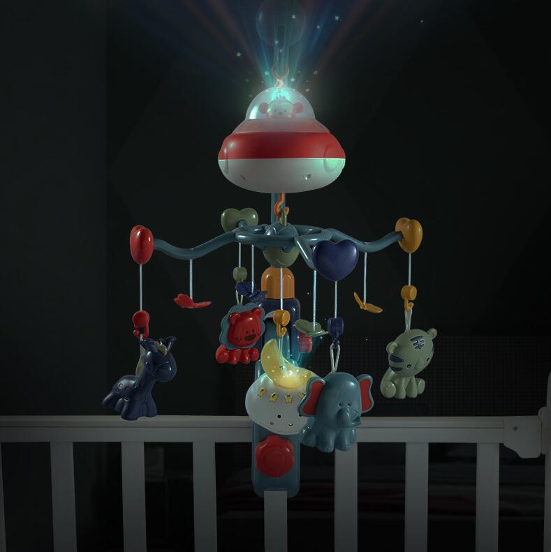 Support de hochets de dessin animé pour bébé, hochets électriques tourbillonnants intelligents, cadeau, décor de chambre de bébé