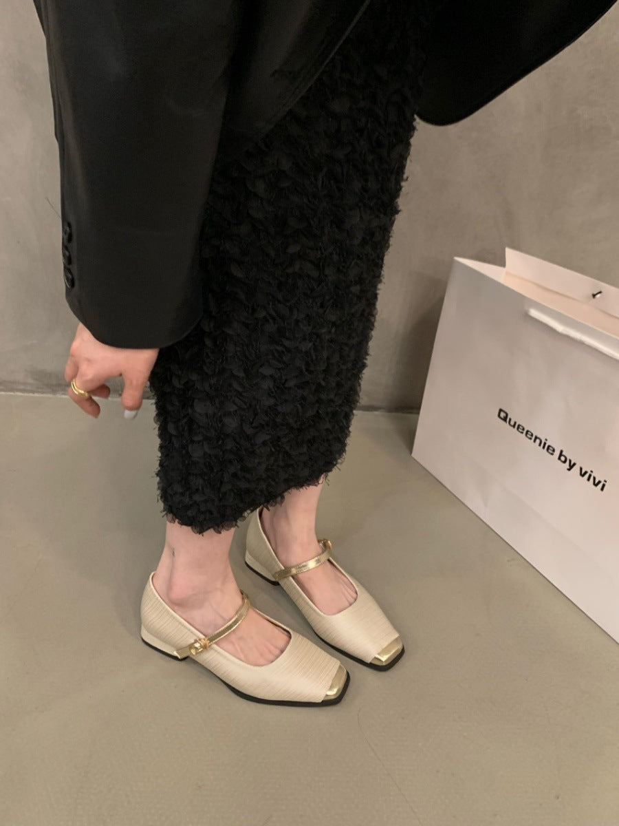 Talon épais Style français Style classique Mary Jane chaussures femmes