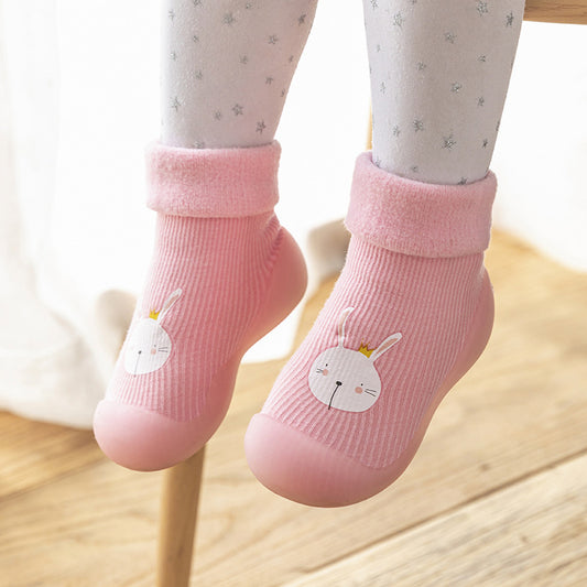 Chaussettes de neige épaisses en coton peigné pour bébé d'intérieur
