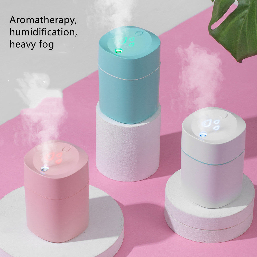 Mini humidificador con luz nocturna LED, humidificador de niebla fría, humidificador de escritorio personal USB para el hogar del coche Mini fabricante de niebla con pulverizador USB nocturno colorido difusor de aceite esencial purificador de aire