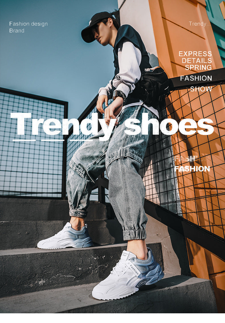 Zapatos blancos degradados Zapatillas finas de malla transpirable