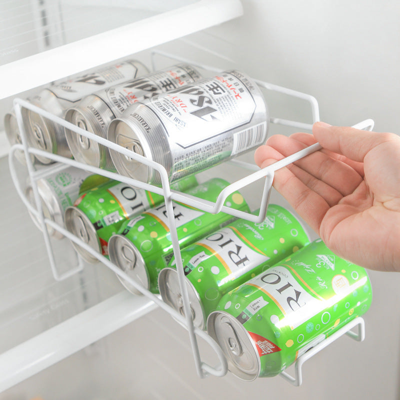 Latas de coque, estante de almacenaje para cocina, estante de acabado de doble capa, estante de almacenamiento de escritorio