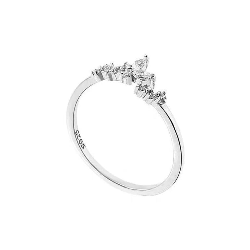 Special-interest Design High-grade 925 Silver Plated Small Bud Ring