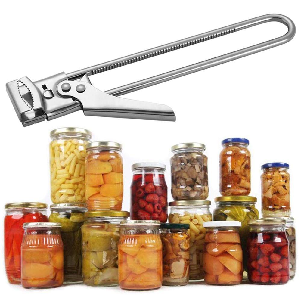 Abridor maestro multifuncional ajustable de acero inoxidable, abridor de latas, abridor de botellas, tapa, pinza, abridor de botellas manual, herramientas de cocina
