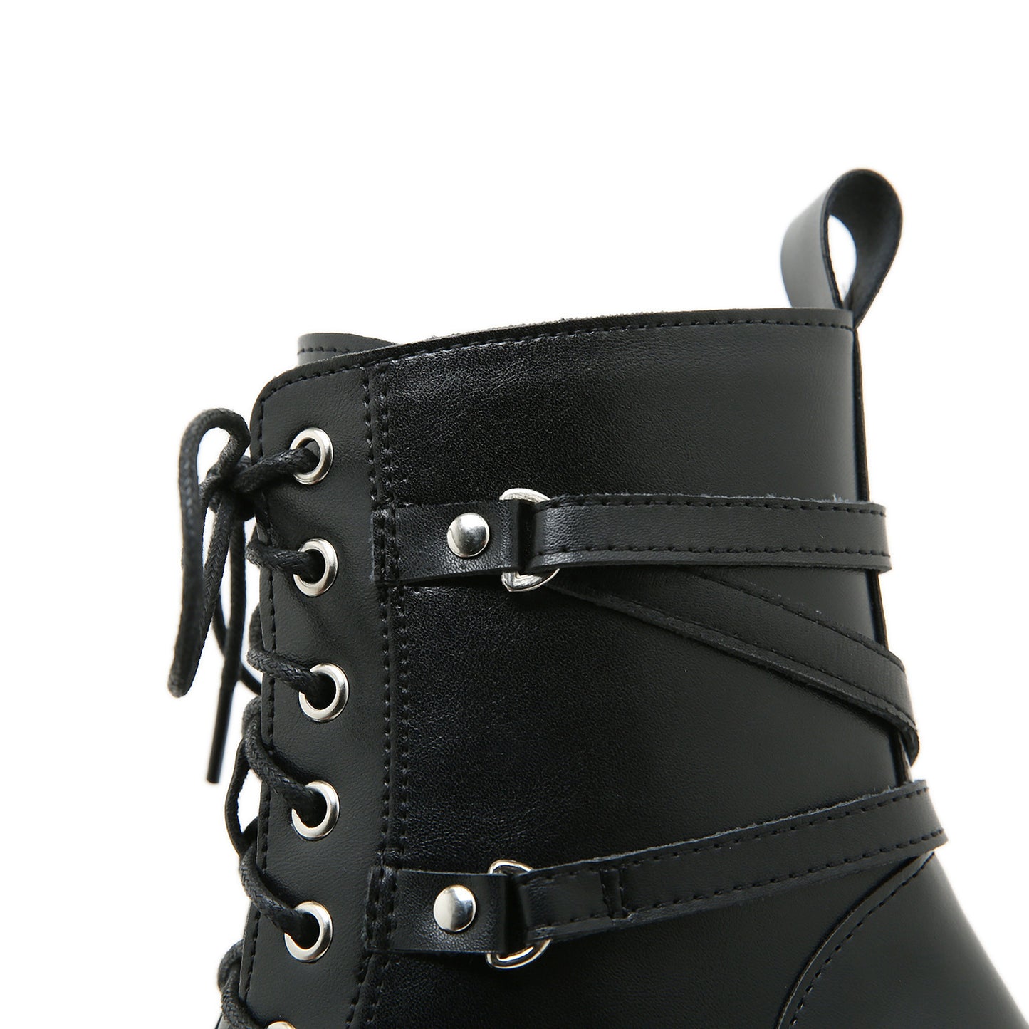 Bottes Dr Martens à tête ronde à lacets et plateforme imperméable à talon épais pour femmes